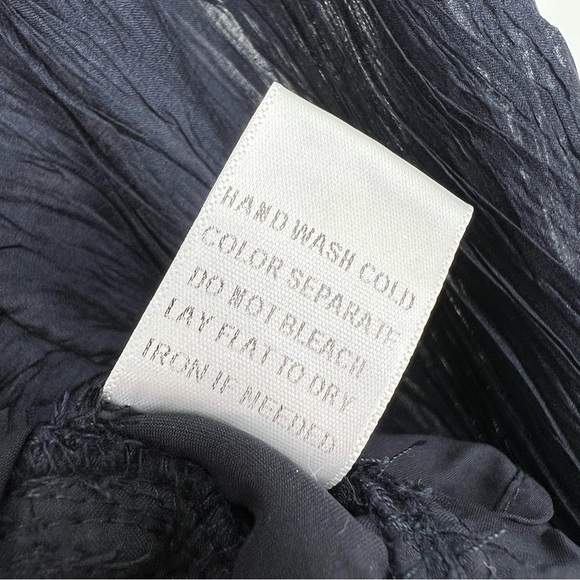 Boutique Navy Blue Wrapover Surplice Blouse - Picture 10 of 10